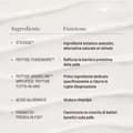 Infografica con ingrdienti e benefici della Day Cream di Oslo Skin Lab: stevisse, alternativa naturale al retinolo; peptidi, rafforzano la barriera protettiva della pelle e riducono le rughe; acido ialuronico, idrata e rimpolpa; prebiotici, favoriscono la crescita di batteri benefici