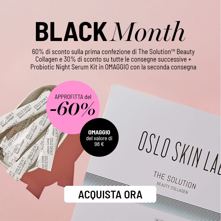 banner promo black month the solution 60% di sconto night serum in regalo seconda spedizione