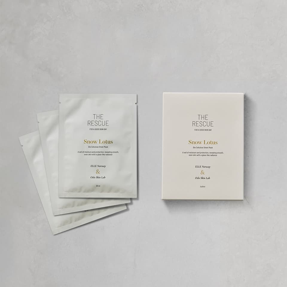 pacco da 3 di maschere viso rivitalizzanti snow lotus