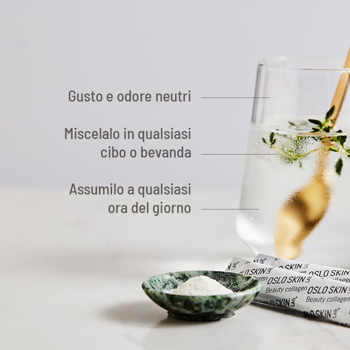 Bustina dal gusto e odore neutro, da assumare a qualsiasi ora, con qualsiasi cibo o bevanda